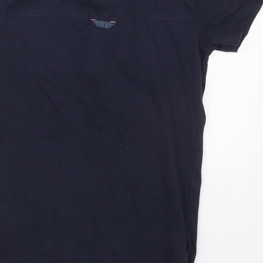 Next Boys Blue Cotton Basic Polo Size 6 Years Collared Pullover