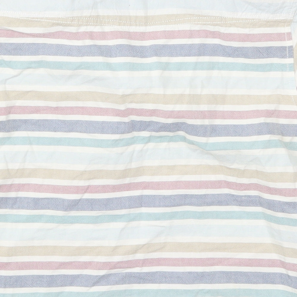 Matalan Boys Multicoloured Striped Cotton Basic Button-Up Size 4-5 Years Collared Button