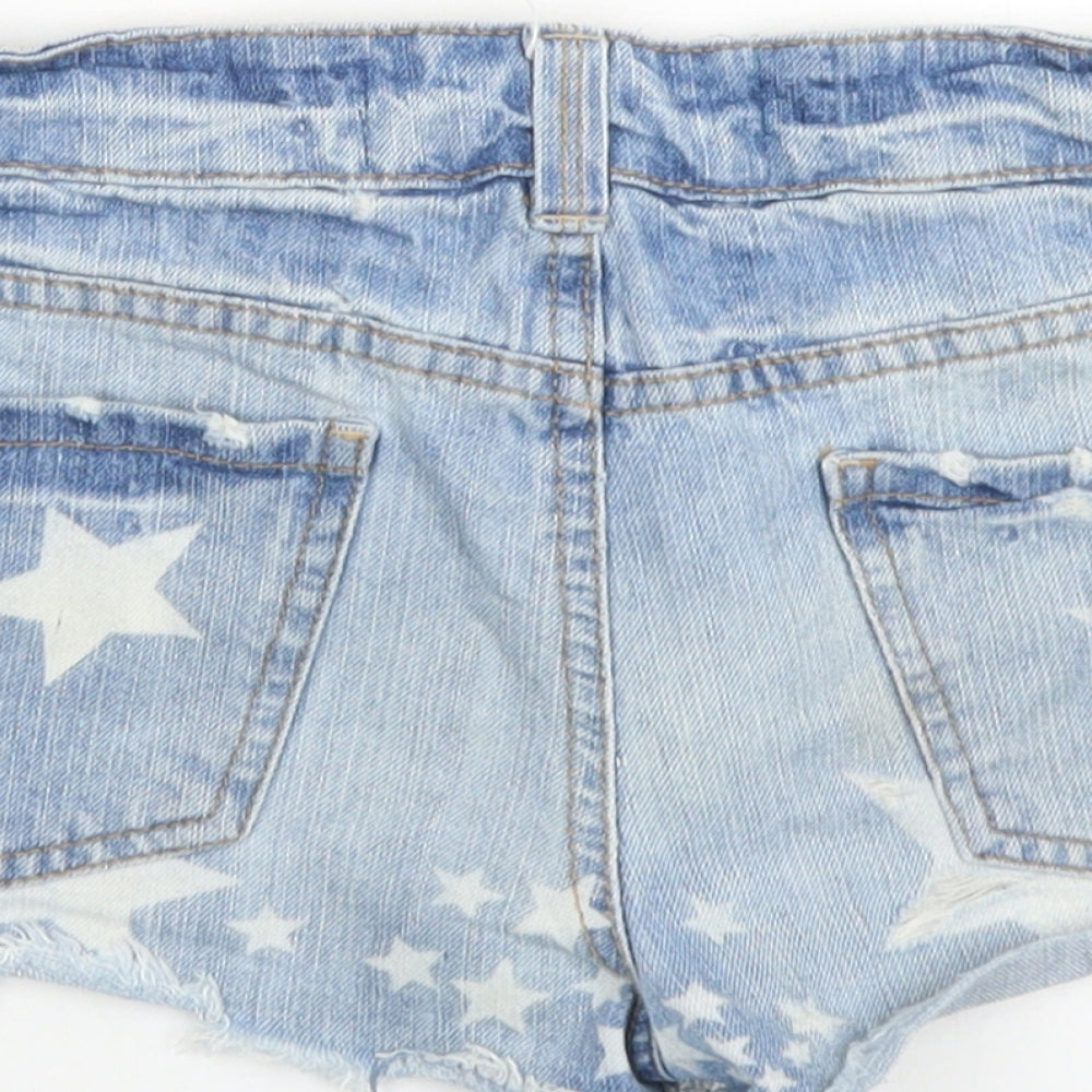 Generation Girls Blue Cotton Hot Pants Shorts Size 14 Years Regular
