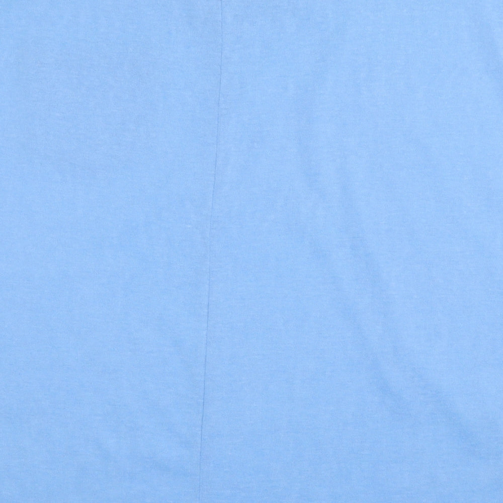 PEP & CO Womens Blue Polyester Basic T-Shirt Size M Boat Neck