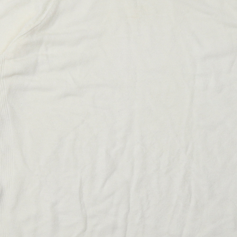 Primark Womens White Acrylic Pullover Sweatshirt Size 16 Pullover