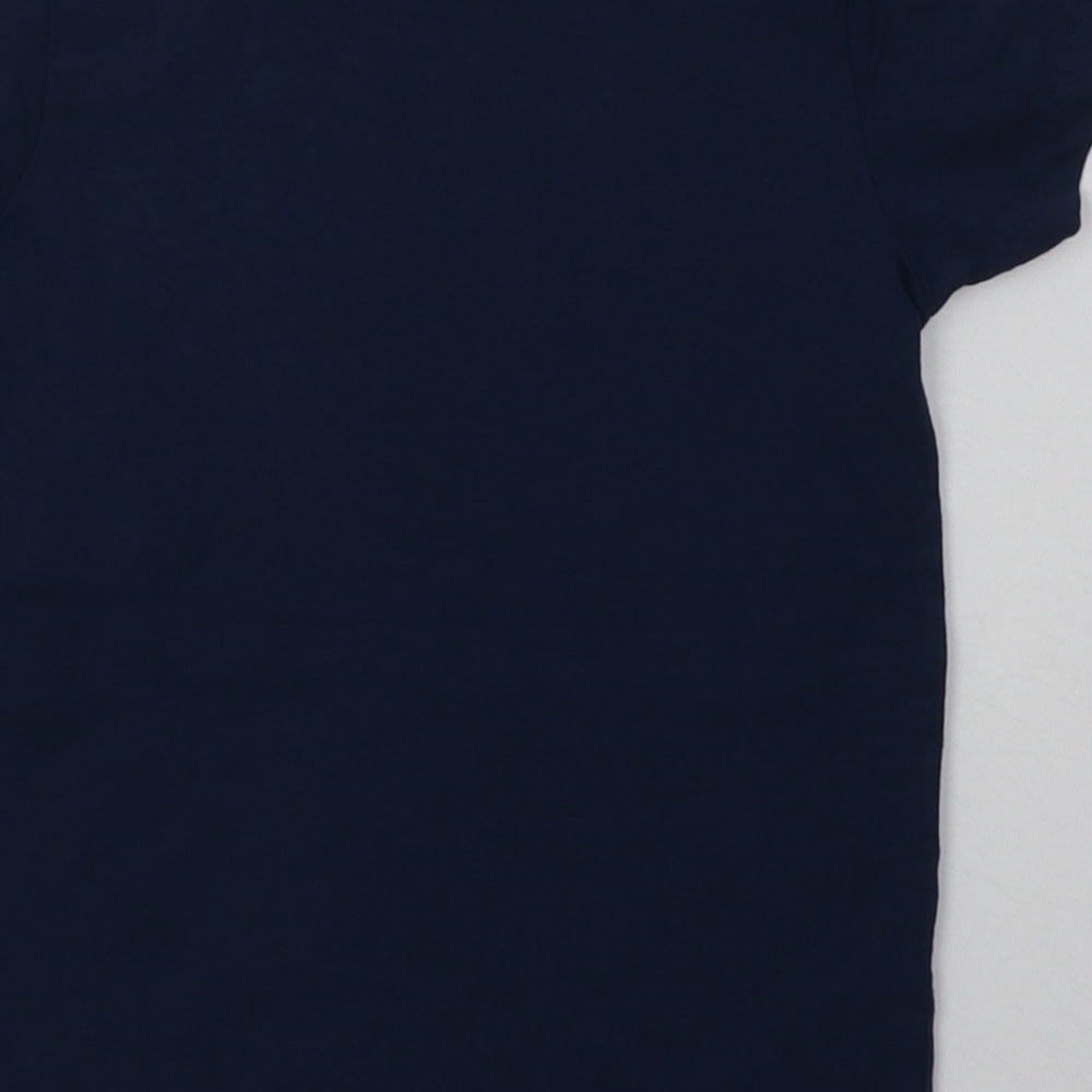 Matalan Boys Blue Cotton Basic T-Shirt Size 6 Years Crew Neck Pullover