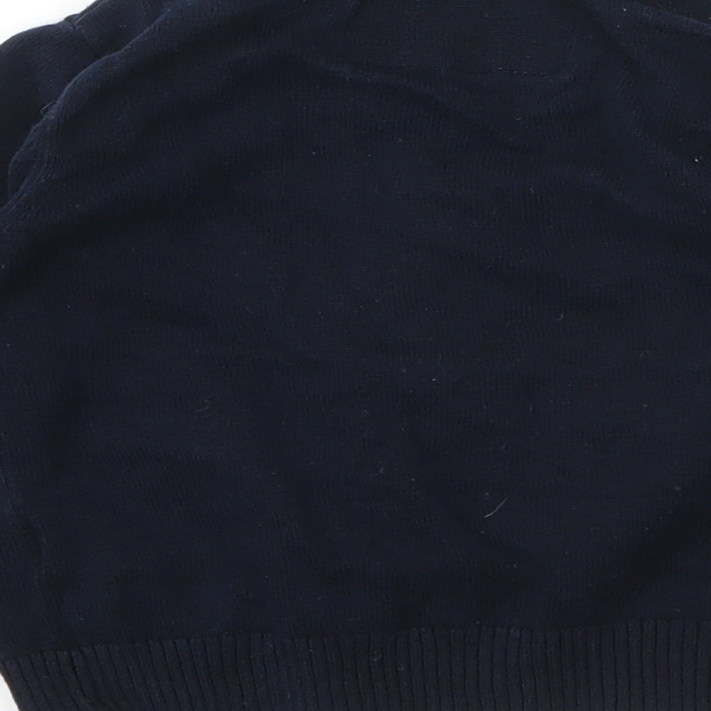 Primark Girls Blue Round Neck Cotton Cardigan Jumper Size 2 Years Button