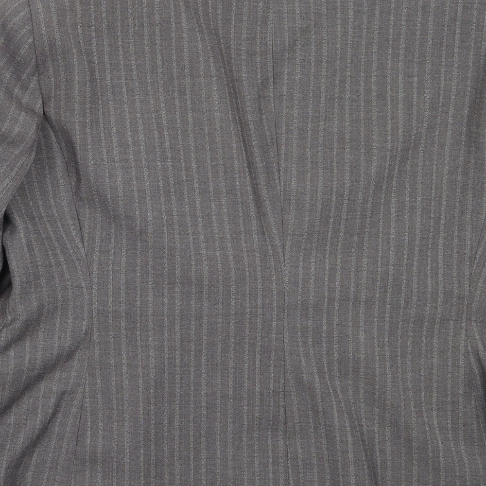 Debenhams Womens Grey Polyester Jacket Blazer Size 14