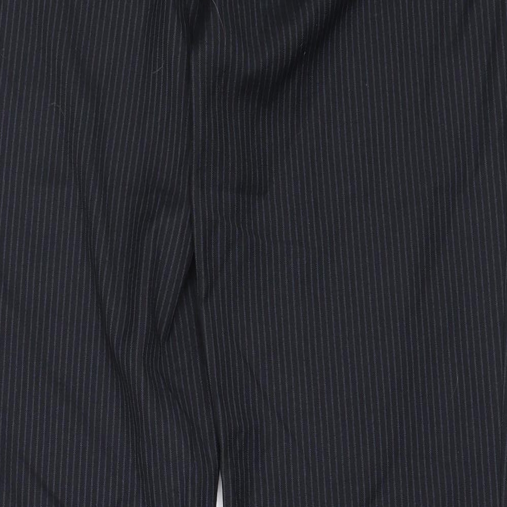 George Mens Blue Polyester Trousers Size 32 in L31 in Regular