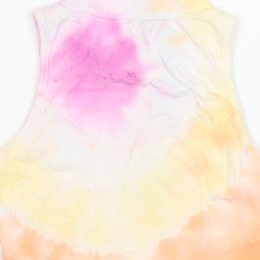 Shein Girls Multicoloured Cotton Basic Tank Size 7 Years Round Neck