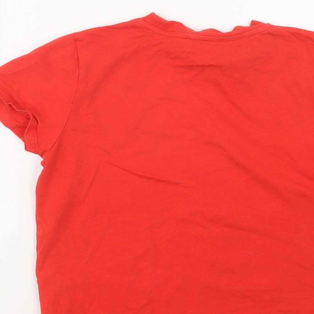 L.F.C. Boys Red Cotton Basic T-Shirt Size 7-8 Years Crew Neck - Liverpool FC