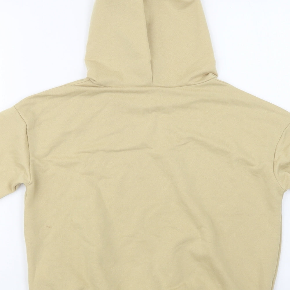 SheIn Girls Beige Cotton Pullover Hoodie Size 10-11 Years