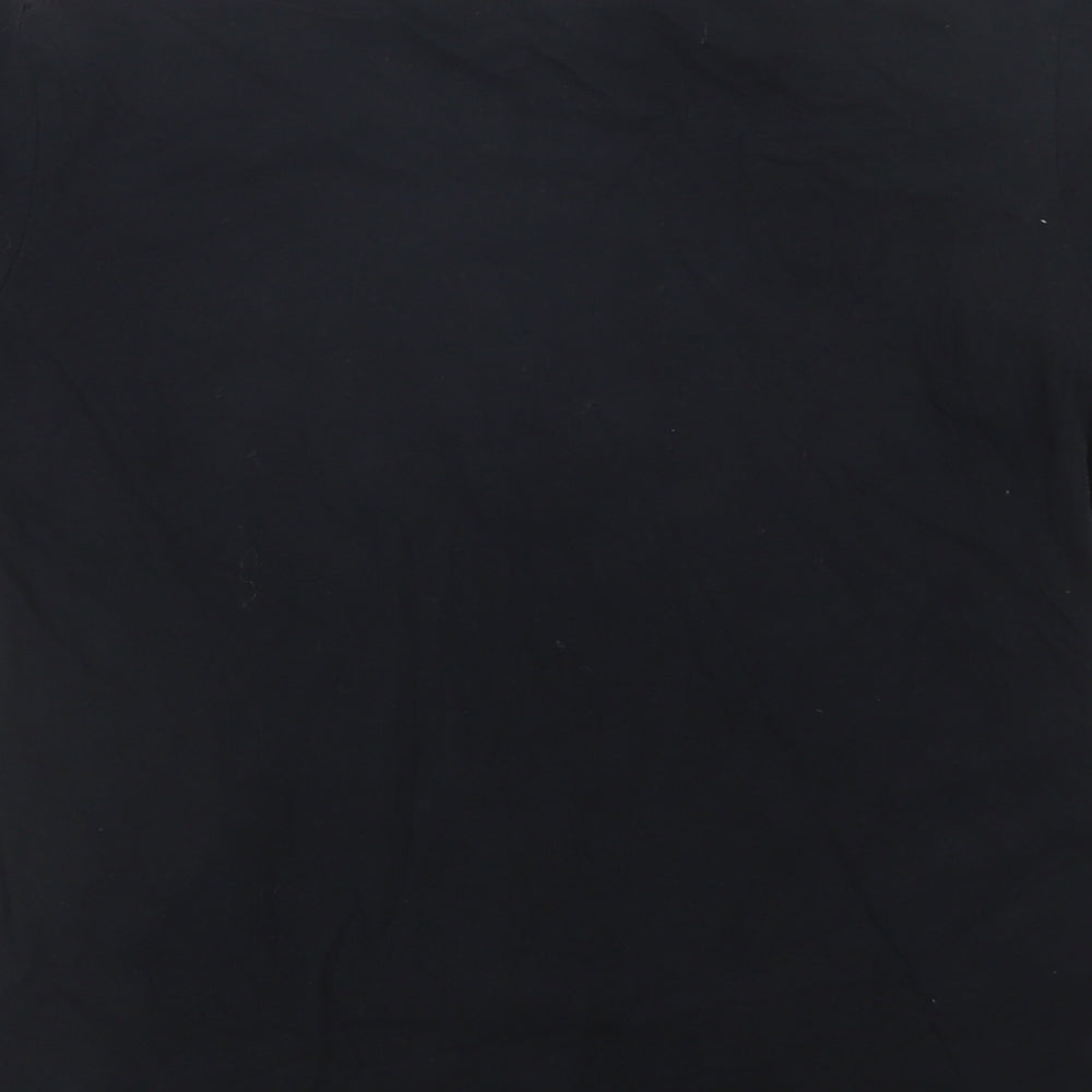 Gildan Girls Black Cotton Basic T-Shirt Size 9-10 Years Crew Neck