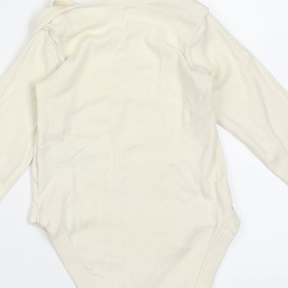Marks & Spencer Baby Ivory Cotton Babygrow One-Piece Size 12-18 Months
