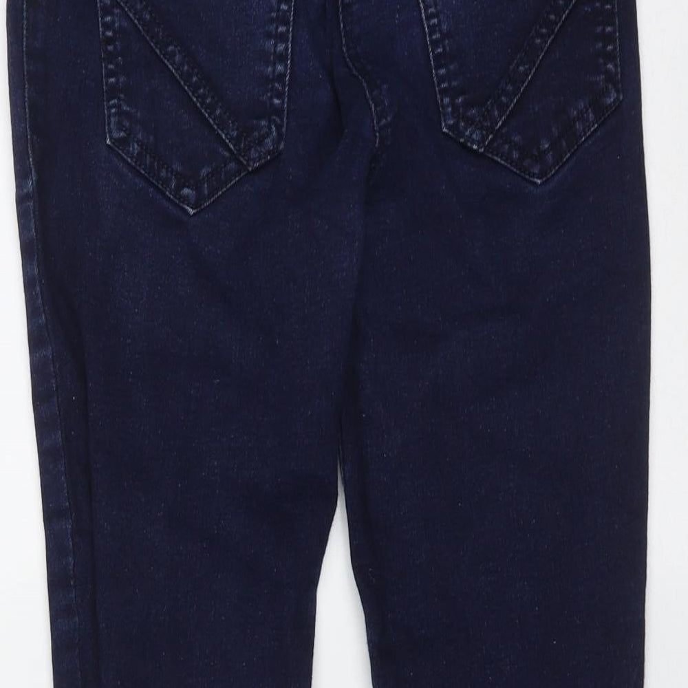 NEXT Girls Blue Cotton Jegging Jeans Size 9 Months Regular - distressed
