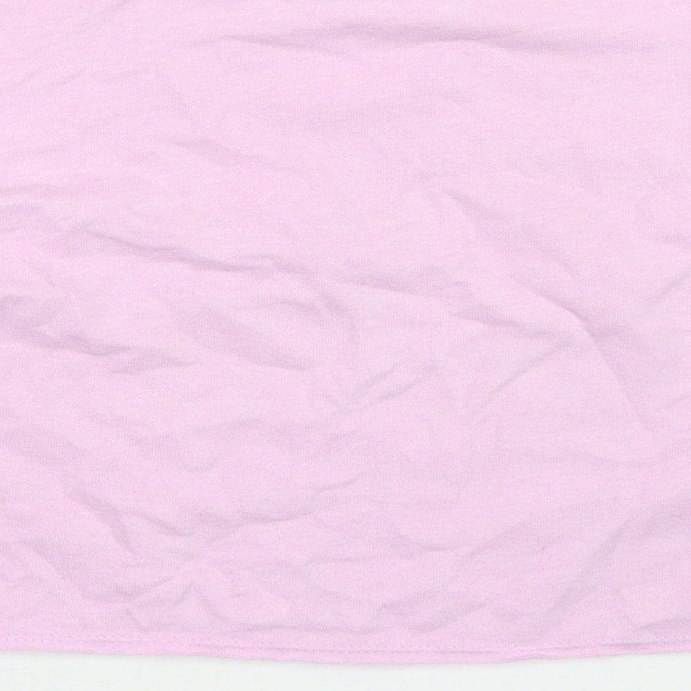 Matalan Girls Pink Cotton Pullover Sweatshirt Size 7 Years - Cropped, Pegasus