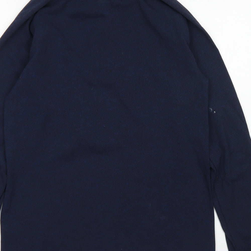 Workout Mens Blue Polyester Pullover Sweatshirt Size M