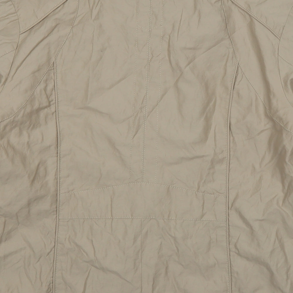 Wega Womens Beige Jacket Size 14 Zip