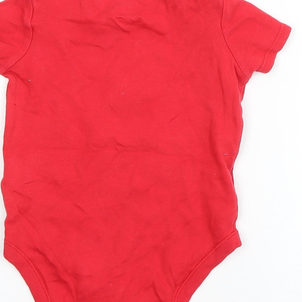 F&F Girls Red Cotton Babygrow One-Piece Size 12-18 Months Snap - Little Love bug