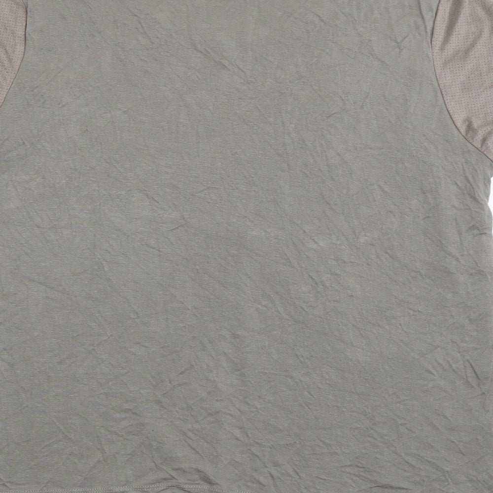 ecru Womens Grey Polyester Basic T-Shirt Size M Scoop Neck