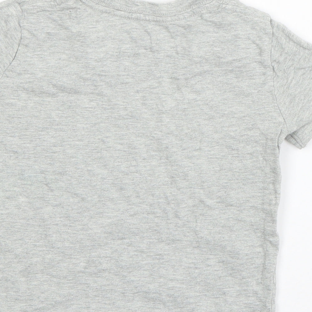 Gap Boys Grey Cotton Basic T-Shirt Size 3 Years Round Neck Pullover - Polaroid Camera