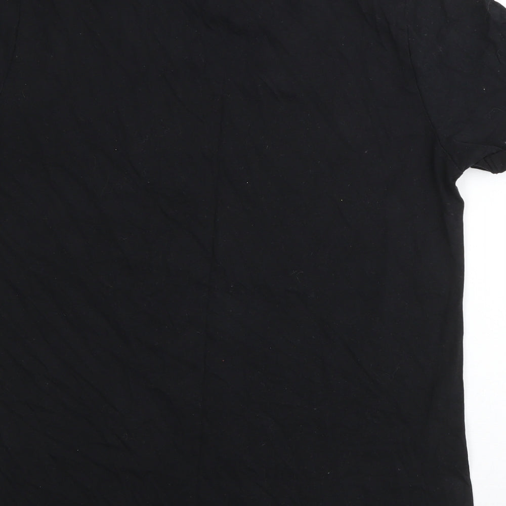 NEXT Womens Black Solid Cotton Top Pyjama Top Size M - Bride Tribe