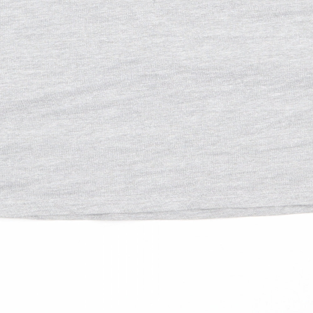 Missguided Womens Grey Cotton Pullover Sweatshirt Size 10
