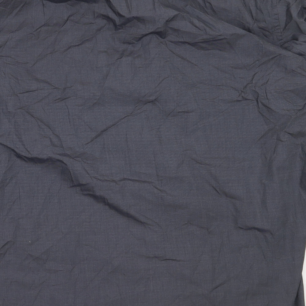 Blazer Mens Grey Cotton Button-Up Size 16 Collared