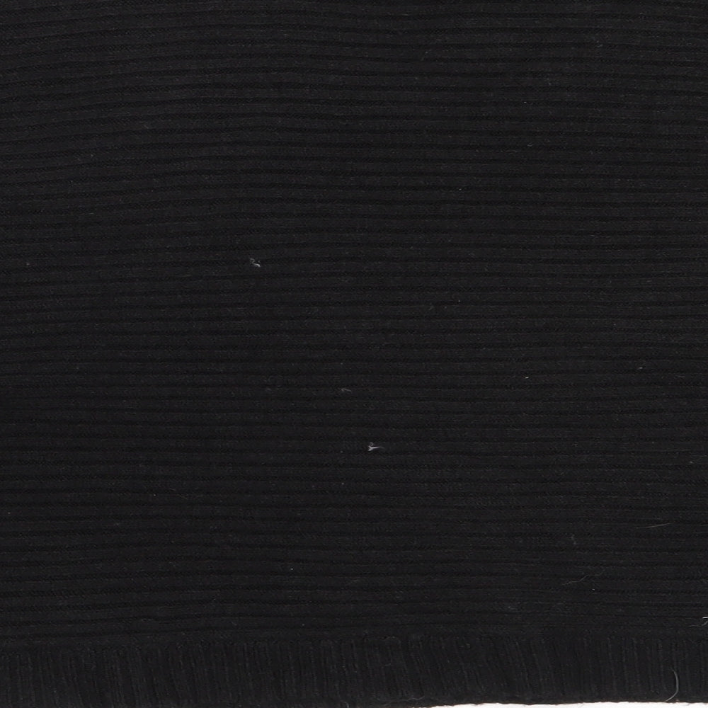 New Look Womens Black Round Neck Acrylic Pullover Jumper Size L