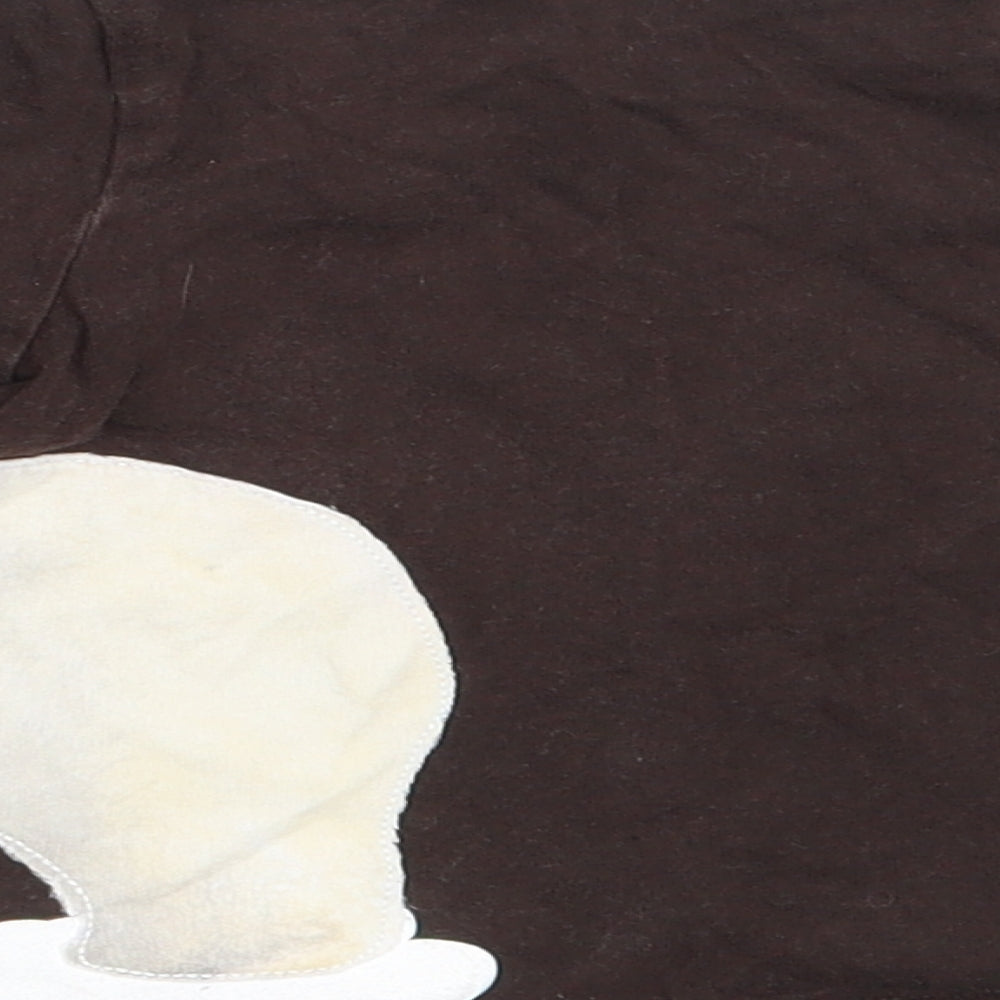 Gap Boys Brown Cotton Basic T-Shirt Size 12-18 Months Round Neck