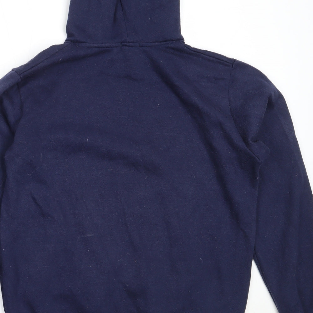 Boohoo Womens Blue Cotton Pullover Hoodie Size M