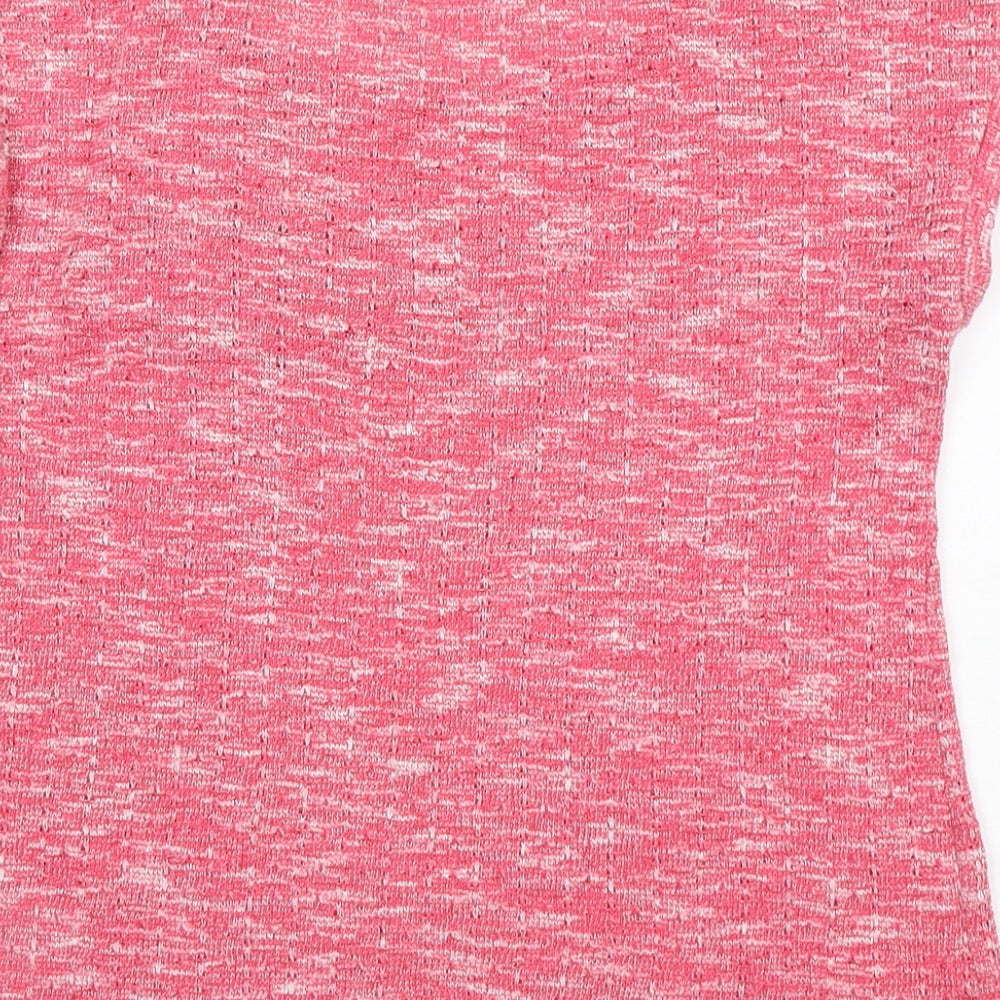 New Look Womens Pink Round Neck Polyester Pullover Jumper Size 12