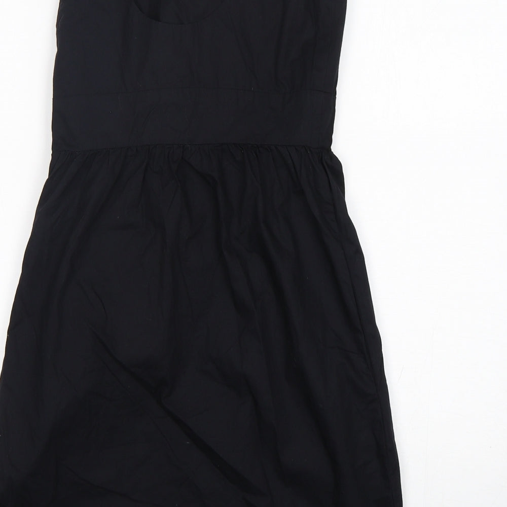 NEXT Womens Black Cotton Mini Size 6 V-Neck