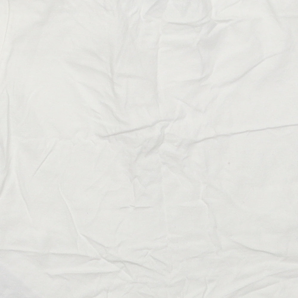Primark Girls White Cotton Basic T-Shirt Size 8-9 Years Crew Neck Pullover