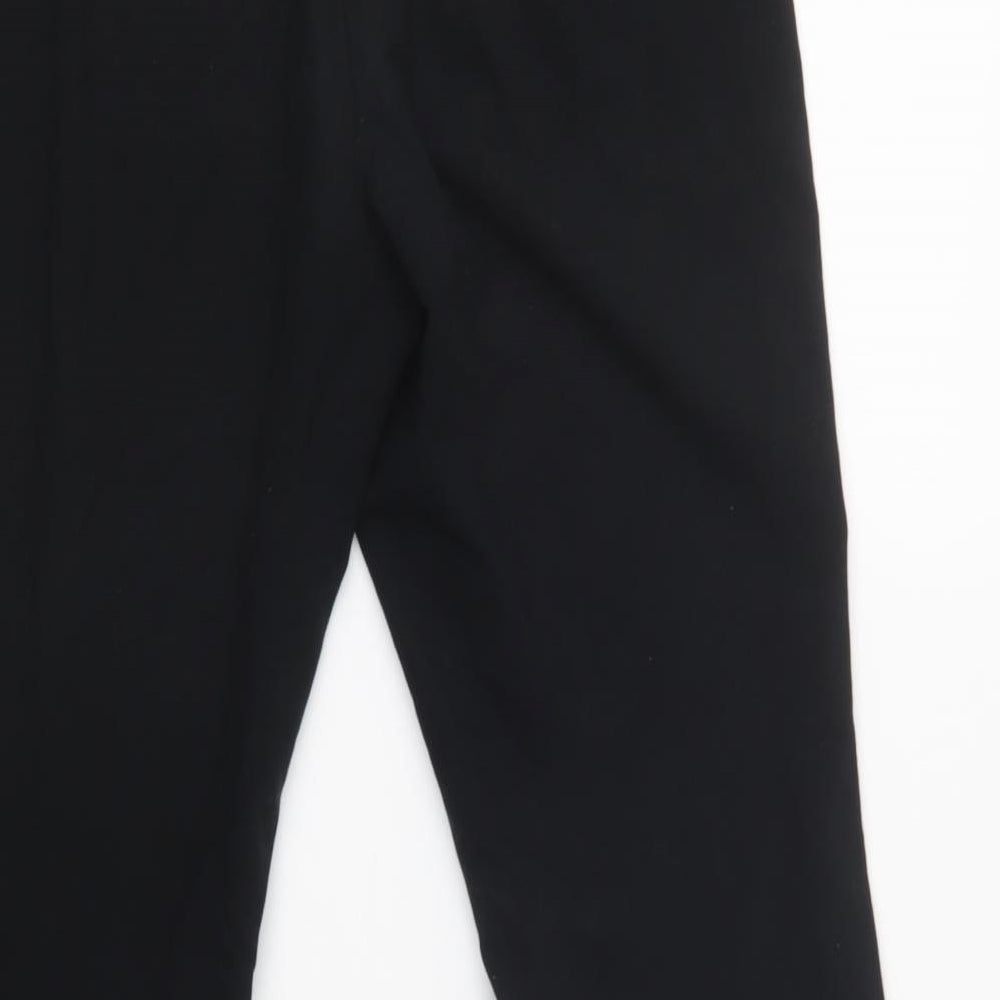 Marks & Spencer Womens Black Polyester Dress Pants Trousers Size 10 L29 in Regular Hook & Loop