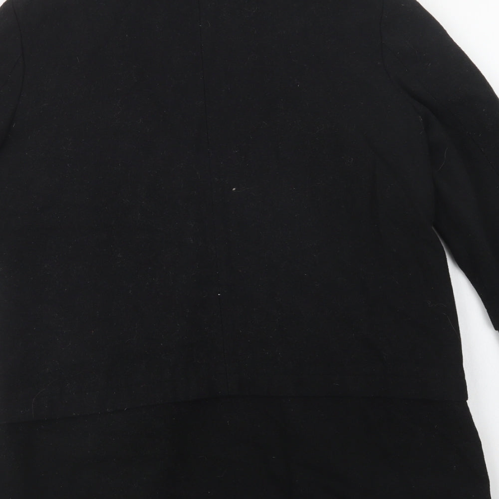 Dorothy Perkins Womens Black Biker Coat Size 10 Zip