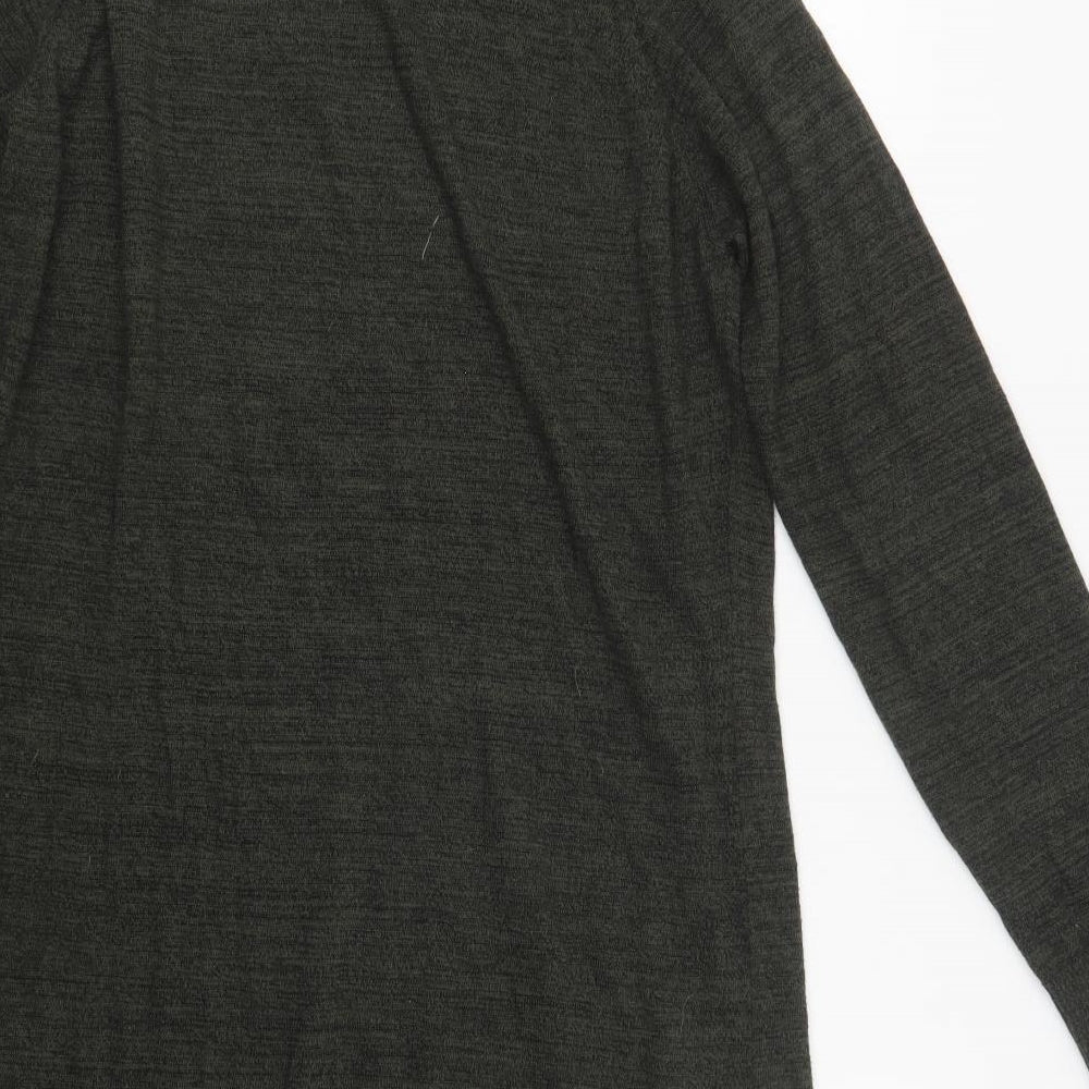 Woolworths Womens Green Acrylic Kaftan Size M Crew Neck