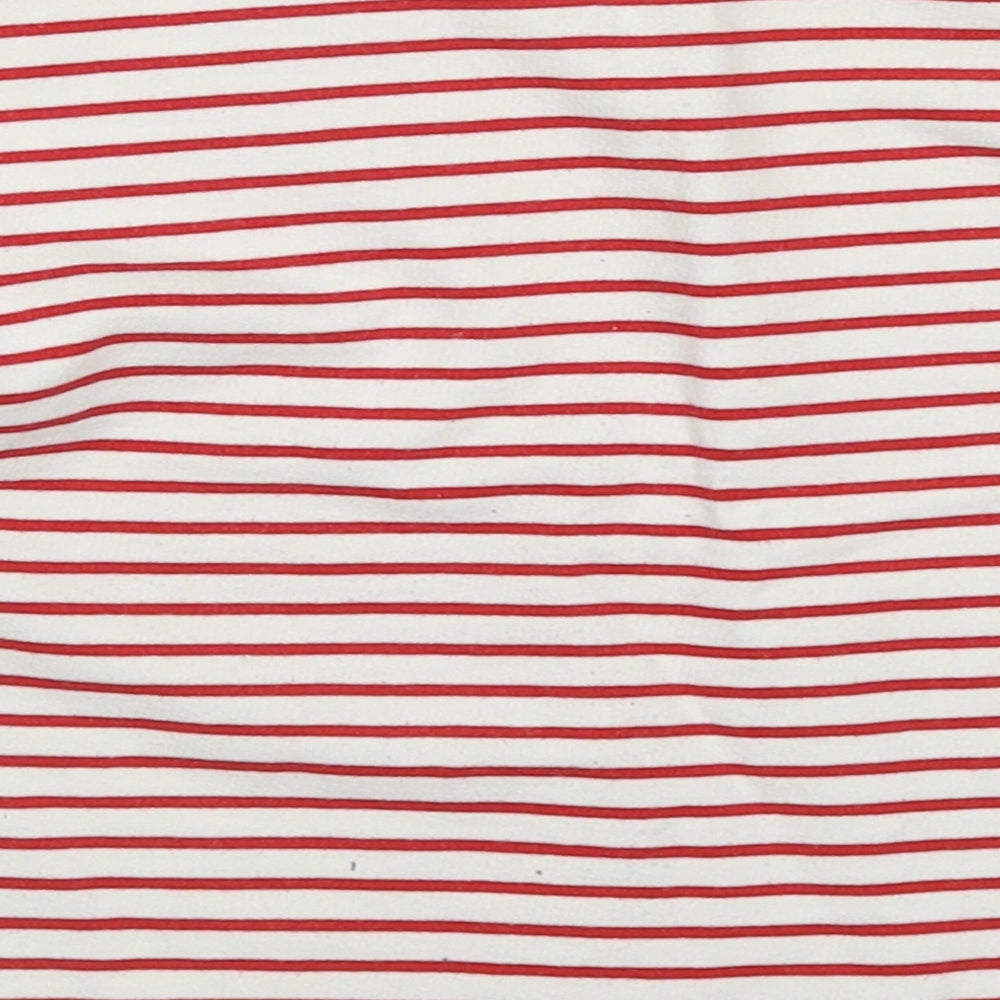 NEXT Girls Red Striped Cotton Pullover Sweatshirt Size 6 Years Pullover - One Of A Kind