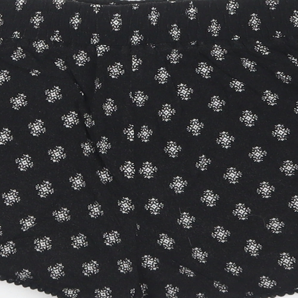 915 Generation Girls Black Paisley Cotton Mom Shorts Size 9 Years Regular