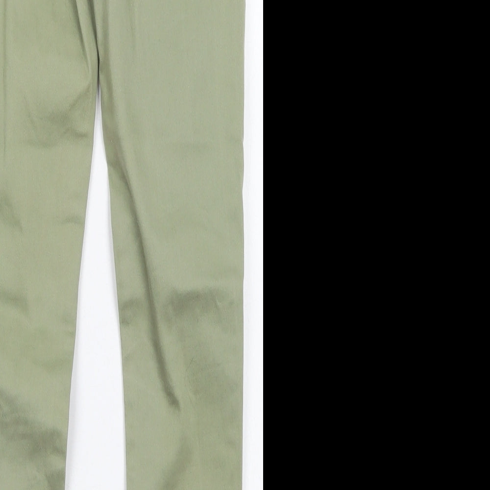Denim Co Girls Green Cotton Skinny Jeans Size 10-11 Years Regular Button - distressed