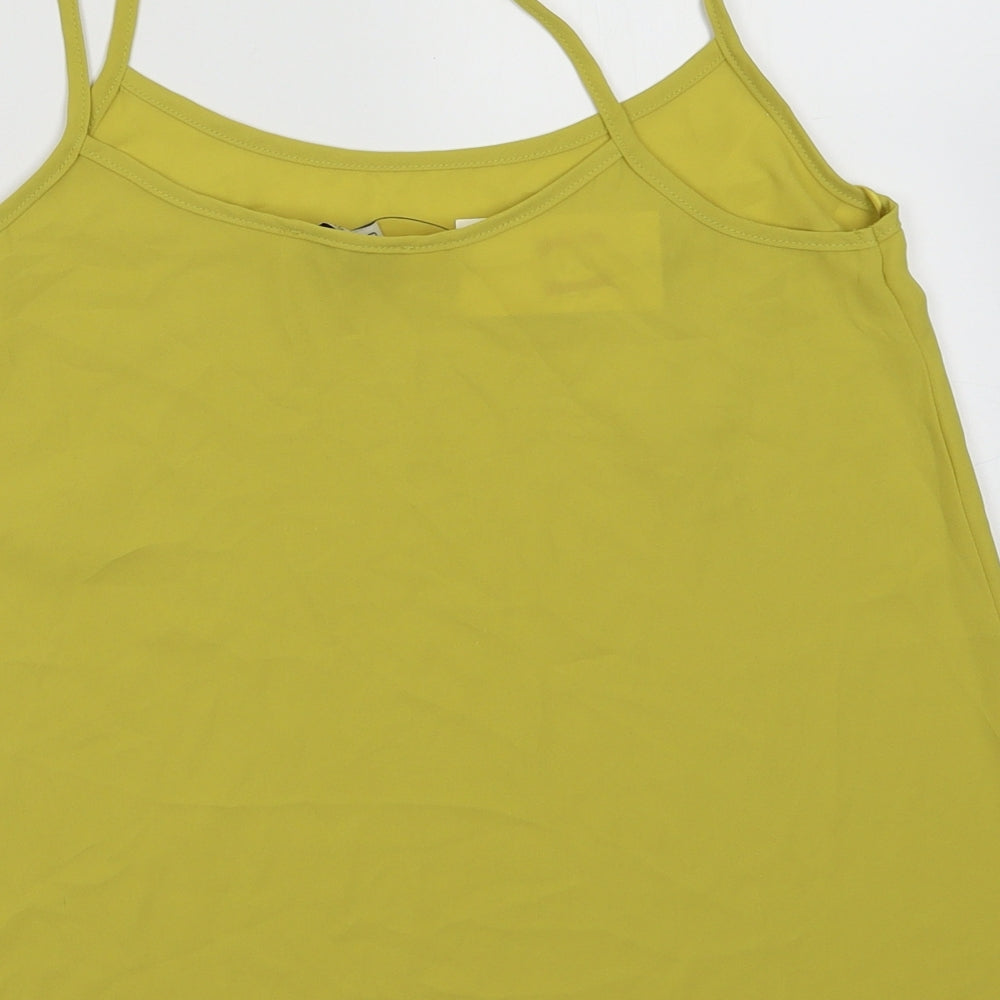 Matalan Womens Green Polyester Basic Tank Size 10 Scoop Neck
