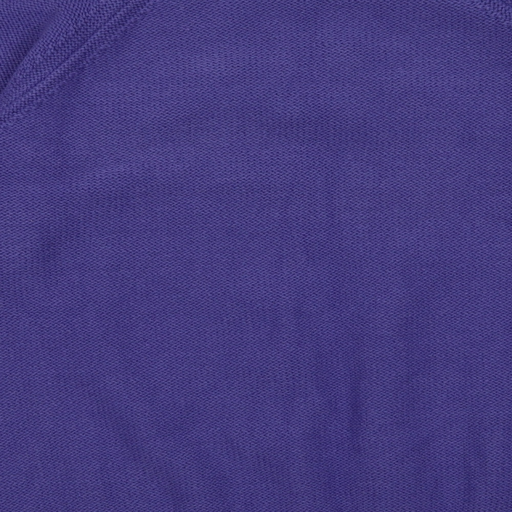 Amber Womens Purple Geometric Acrylic Pullover Sweatshirt Size 20 Pullover