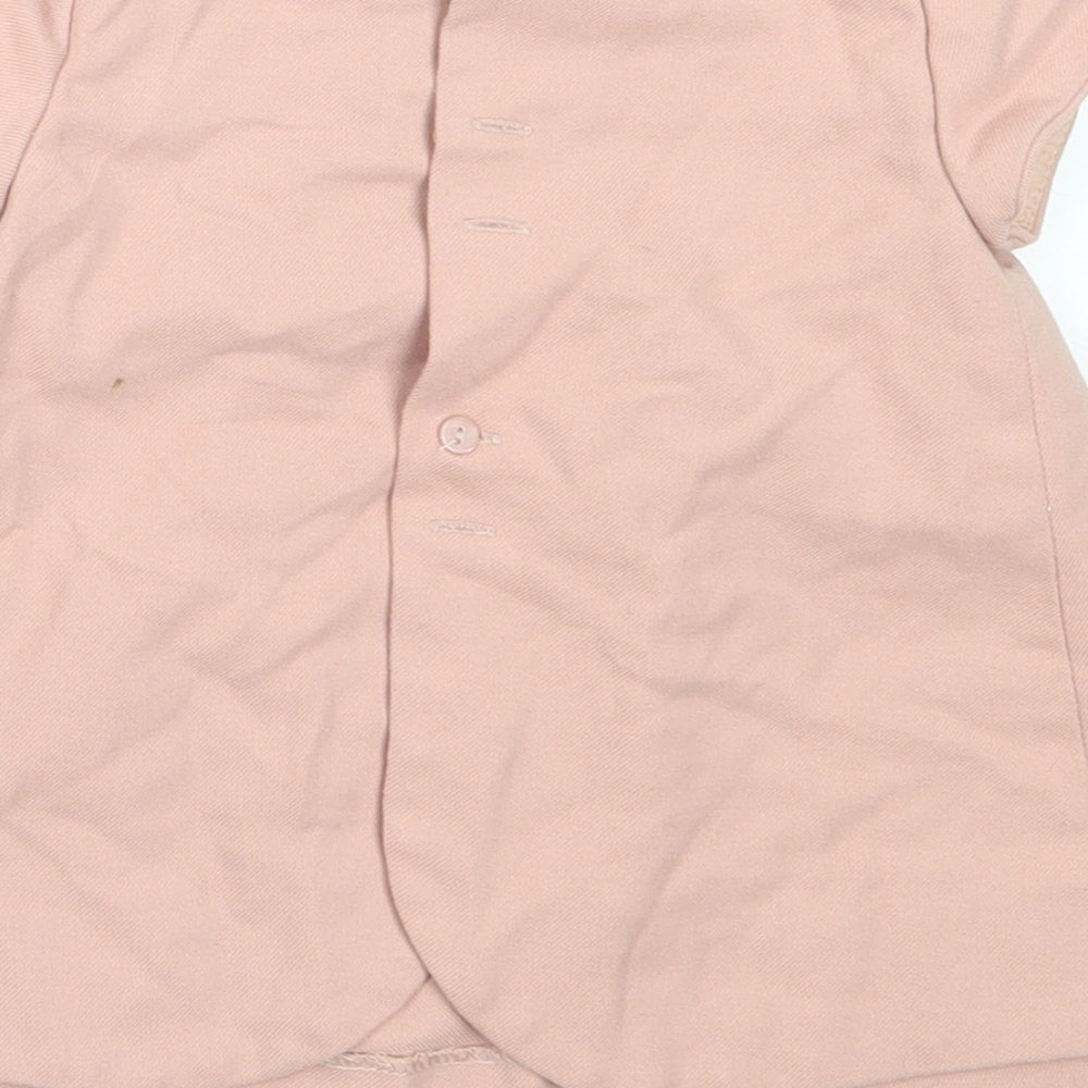 Zara Girls Pink Cotton Shift Size 3-6 Months Round Neck