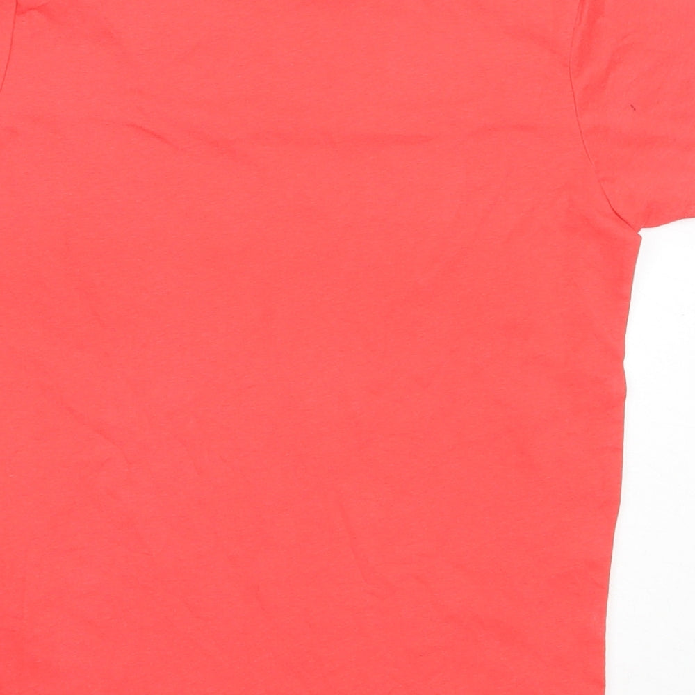 Primark Boys Red Cotton Basic T-Shirt Size 7-8 Years Round Neck
