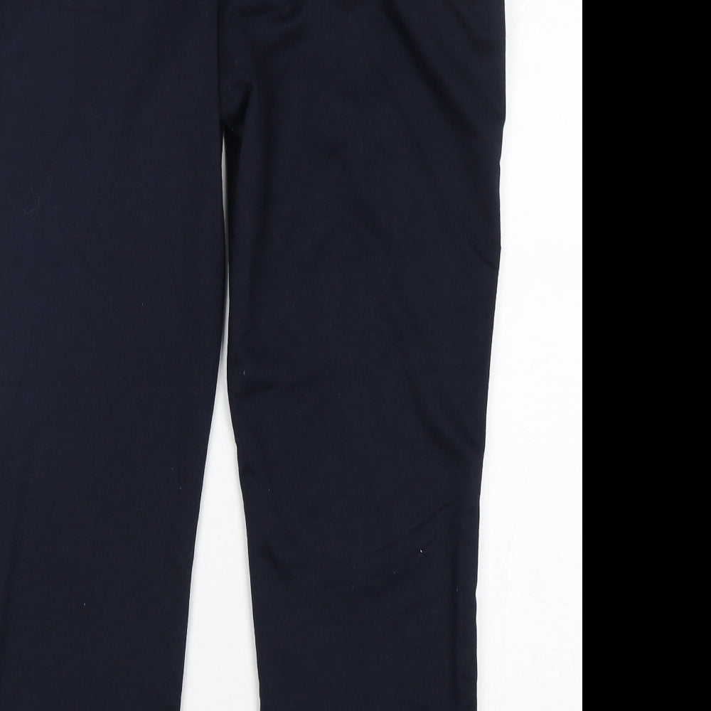 Classics Womens Blue Polyester Trousers Size 16 L27 in Regular