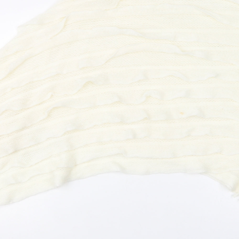 Preworn Womens Ivory Overcoat Poncho One Size