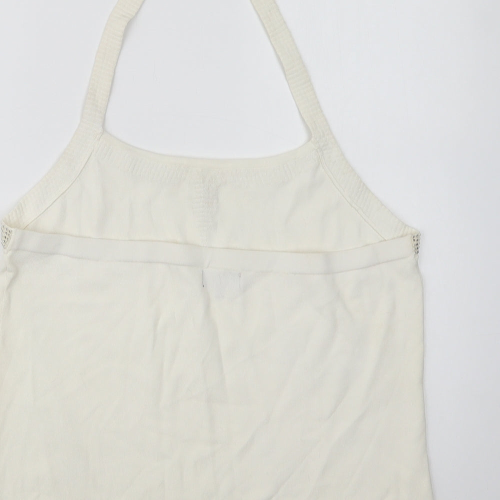 Statement Womens Ivory Viscose Basic Blouse Size 18 Halter