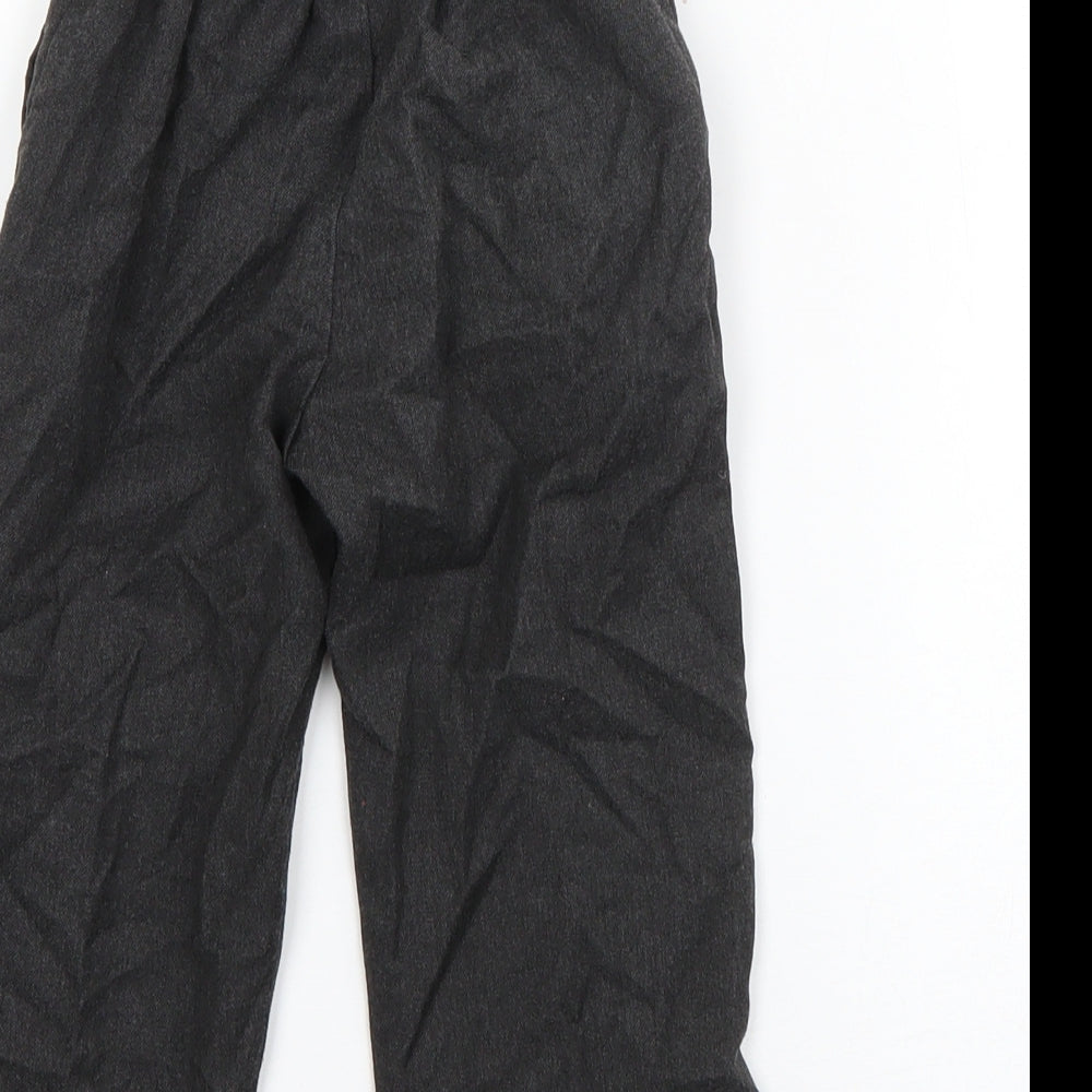 Preworn Boys Grey Polyester Dress Pants Trousers Size 3-4 Years Regular