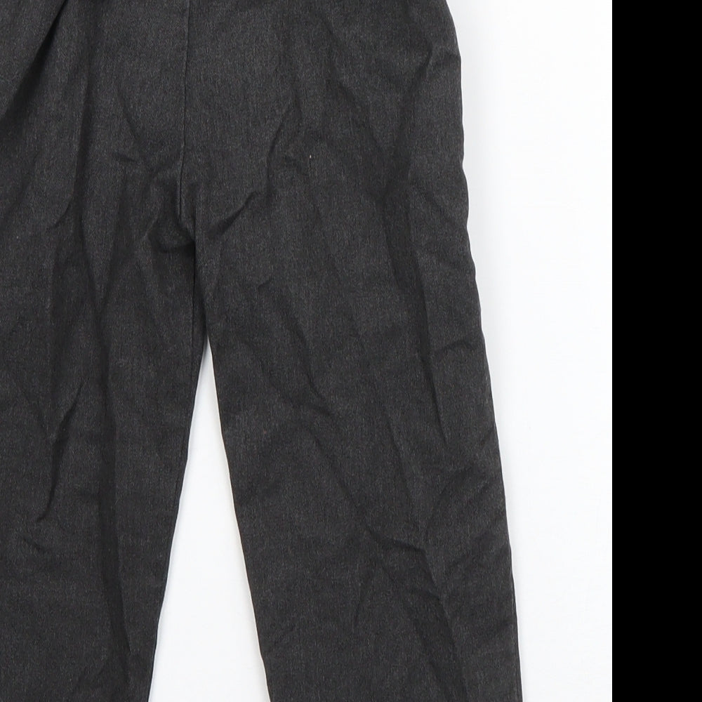 Preworn Boys Grey Polyester Dress Pants Trousers Size 3-4 Years Regular Pullover