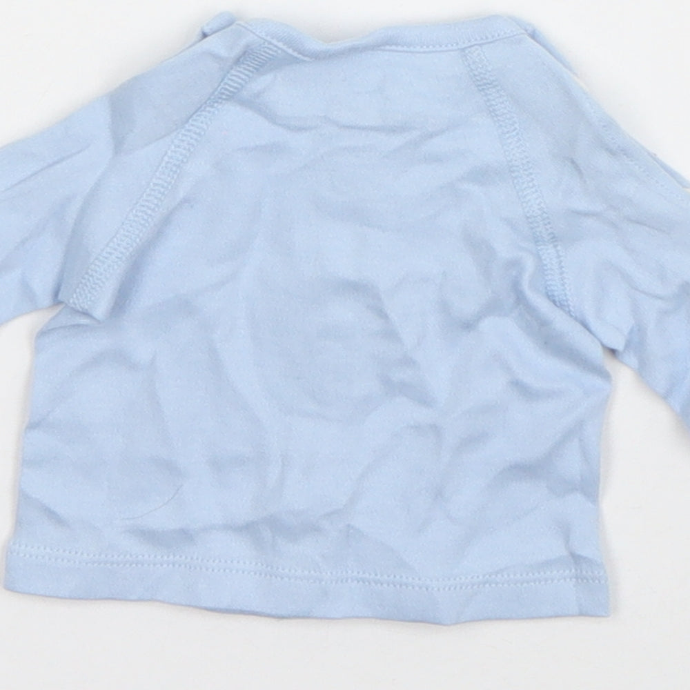 TU Boys Blue Jacket Size Newborn Hook & Loop
