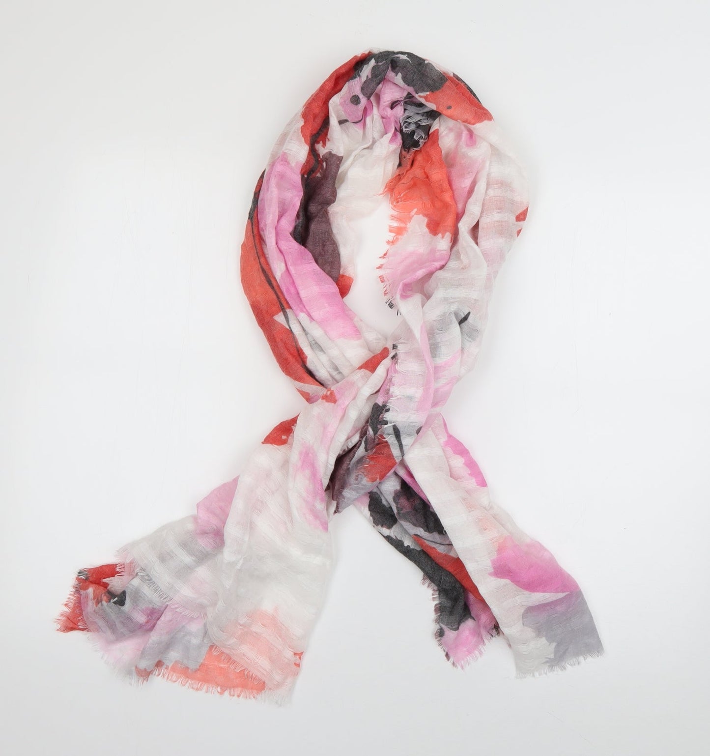Preworn Womens Multicoloured Geometric Viscose Scarf