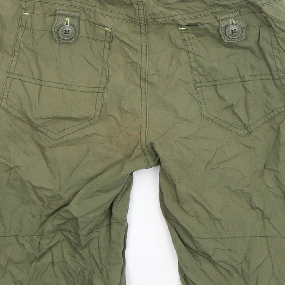 St Bernard Boys Green Cotton Bermuda Shorts Size 9 Years Regular Drawstring