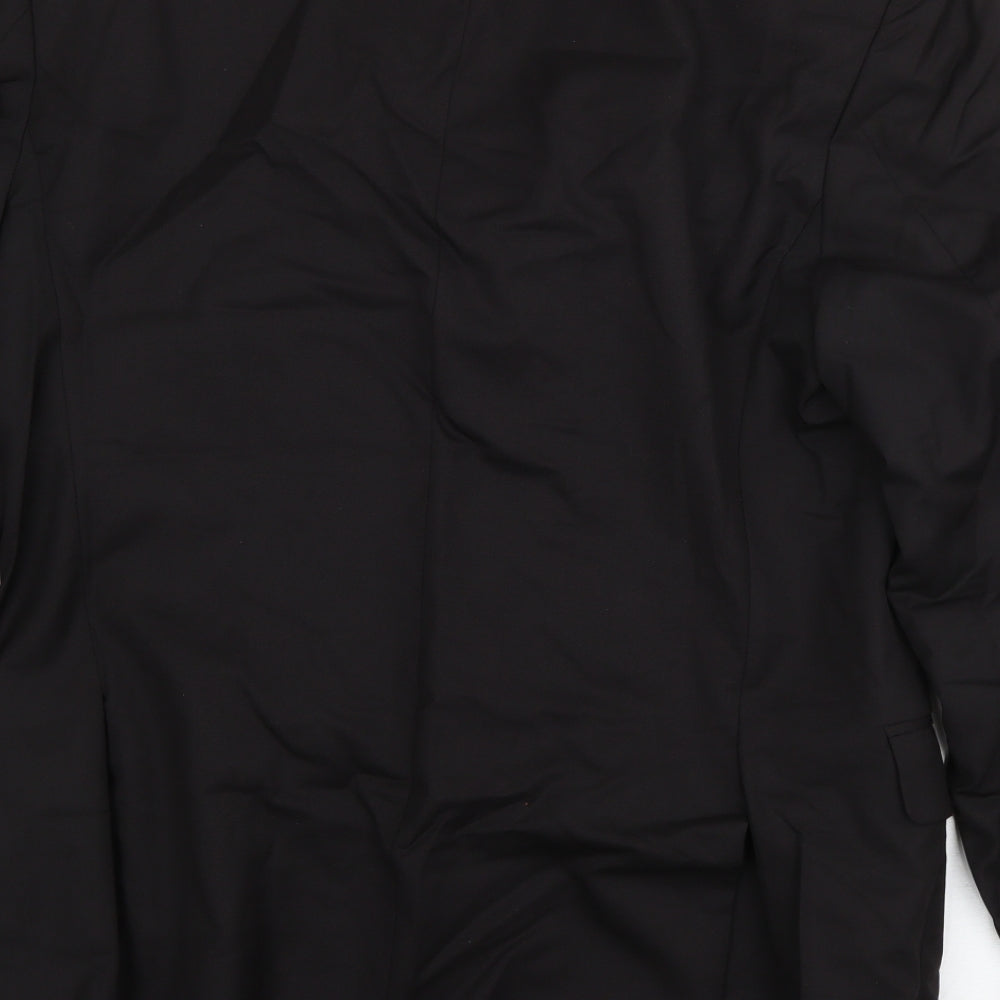 Torre Mens Black Wool Jacket Suit Jacket Size L