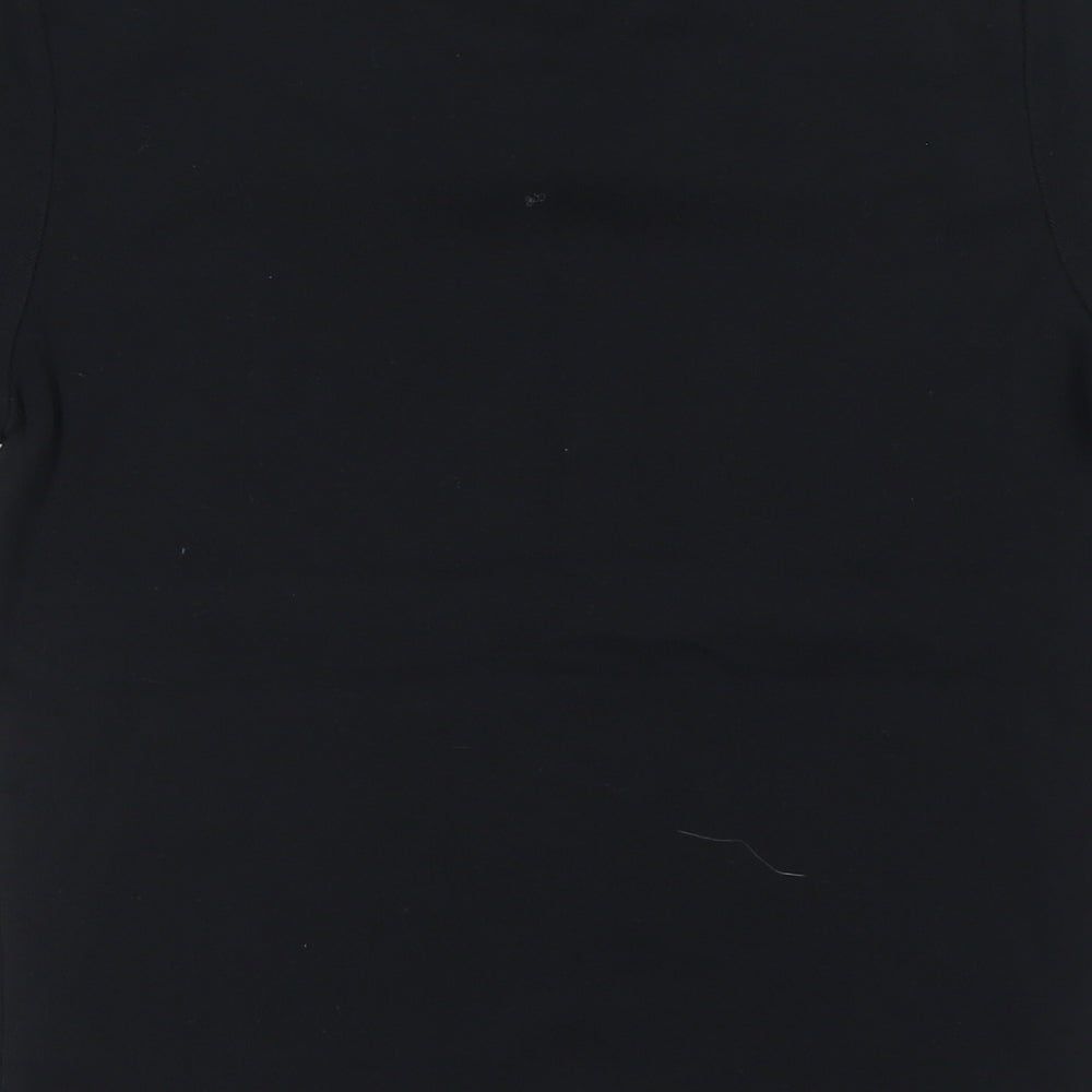 Esprit Womens Black Cotton Basic T-Shirt Size M Crew Neck